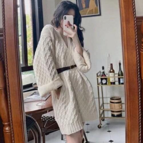Olive Girl Fashionable Knitted Dresses