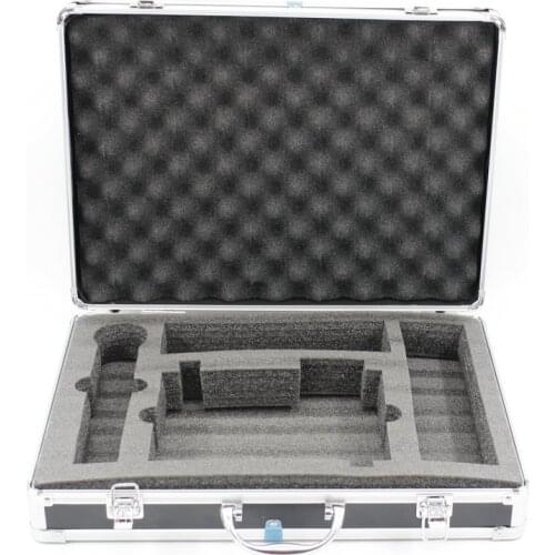 Portable Aluminum Microphon Box Safety equipment Toolbox Instrument box Storage Case Suitcase Impact Resistant Case With Sponge