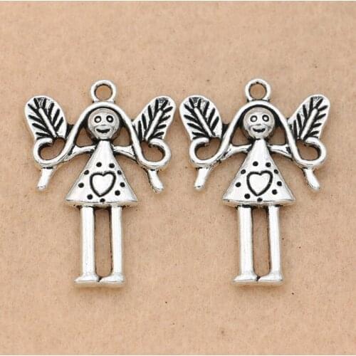 KJjewel Tibetan Silver Plated You are my Special Angel Charms Pendants for Necklace Bracelets Jewelry Making DIY 21x18mm