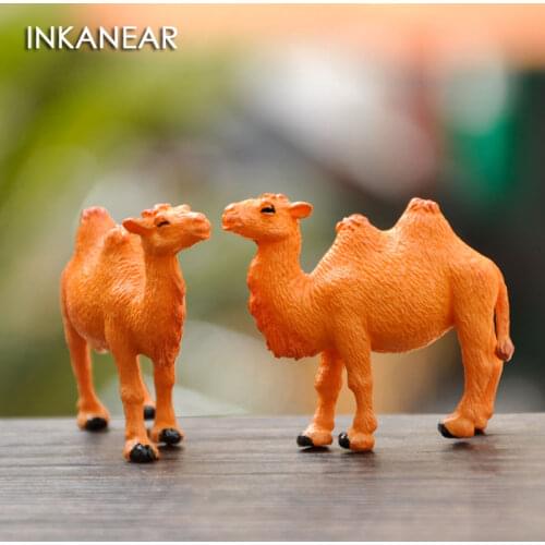 Lovely Camel Figurine Miniature PVC Desert Animal Ornaments Fairy Garden Desktop Landscape Home Decoration