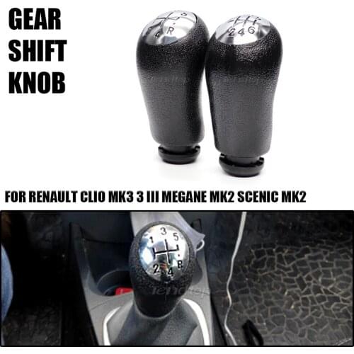 5 / 6 Speed Gear Shift Knob Head Lever Stick Handball Facelift Car AssessoriesFor RENAULT CLIO MK3 3 III MEGANE MK2 SCENIC MK2