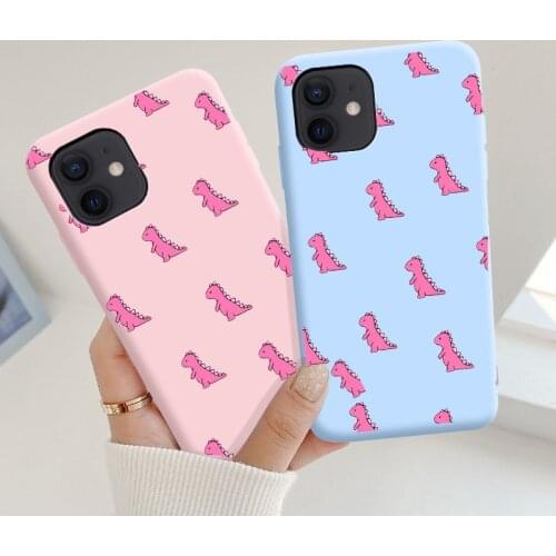Cute Dinosaur Tpu Phone Case For Huawei P40 P30 Lite Pro P20 P Smat Plus 2018 2019 Coque Soft Back Cover
