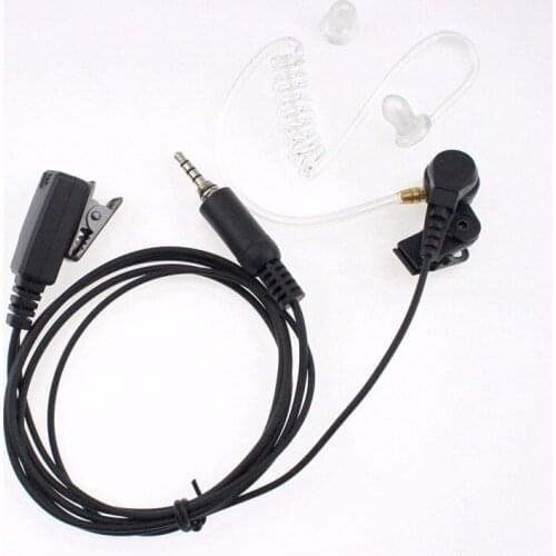 Covert Acoustic Tube Earpiece Earphone Clip Mic Headset PTT For Walkie Talkie Yaesu Vertex Radio VX-6R 7R 6E 7E 120 127 170 177