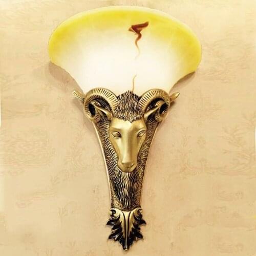Modern nordic minimalist wall lamp creative LED art deco goat light for living room aisle bedroom Cafe bar restaurant lamp e27