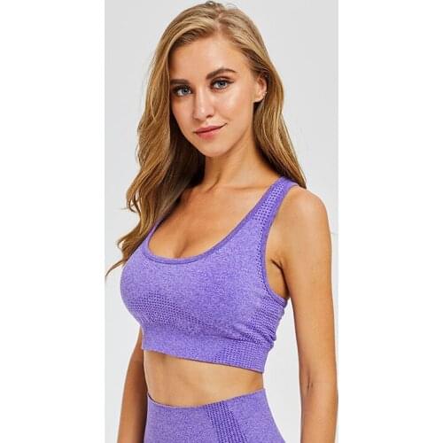 Gym Stretch Fitness Vest Bra Seamless Sports Underwear Yoga Bra Seamless Sports Bra Padded Sports Bra Push Up