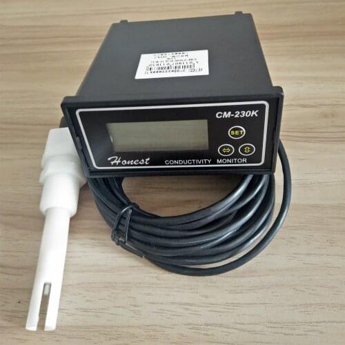 CM-230K Online Conductivity Monitor Tester Meter Analyzer Contact Relay NC 0-1999us/cm Error 2%FS ATC Alarm Output 4-20mA