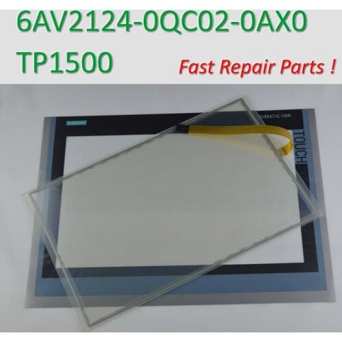 TP1500 6AV2124-0QC02-0AX0 Touch Glass + Membrane Film for HMI Panel repair~do it yourself,New & Have in stock