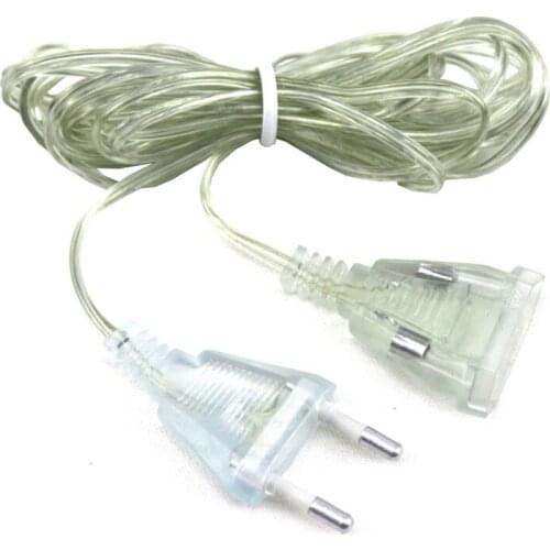3M/5M AC Power Extender Cable Cord EU/US Plug Extension Wire For Christmas LED String Light Wedding Party Garland Light