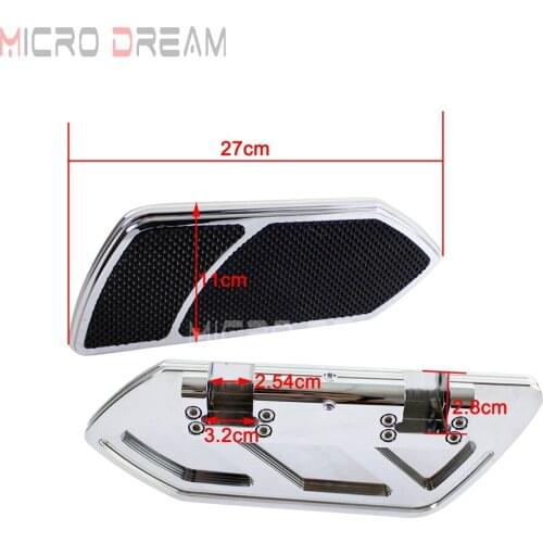 1 Pair Chrome Rear Floorboards Foot Pegs For Harley Touring Electra Road Glide FLHR FLHT FLT Motorcycle Passenger Floor Board