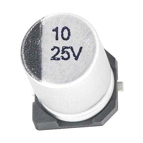 10pcs/lot 25v 10uf volume 4x5mm SMD aluminum electrolytic capacitors