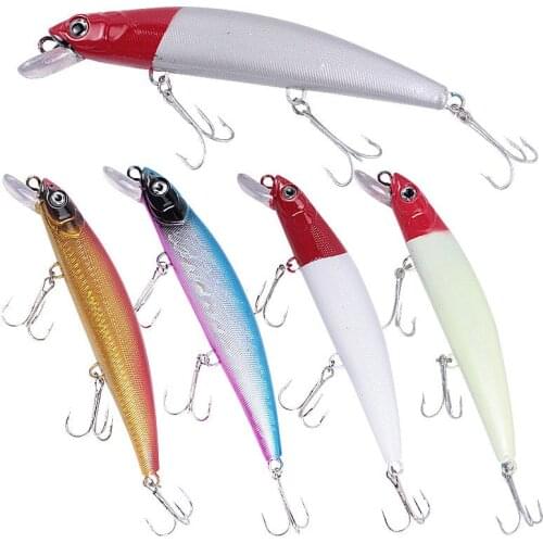 5Pcs 17.5cm56g Long Throwing Treble Hook FloatingWater Minnow Artificial Lure Hard Lure Freshwater Seawater Long Tongue Minnow
