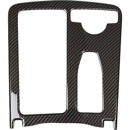 Car Carbon Fiber ABS Central Console Cup Holder Frame Trim Cover Right Drive for Mercedes Benz E Cl C Cl W204