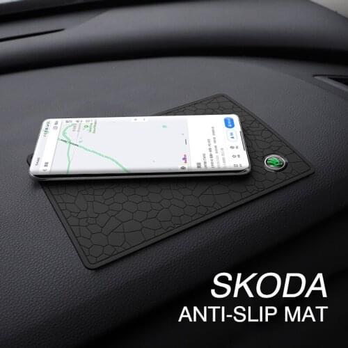 Car Styling Anti Slip Pad Phone PVC Non Slip Sticky Gel Mat For Skoda Octavia Rapid Kodiaq Karoq Fabia Kamiq Superb Derivative