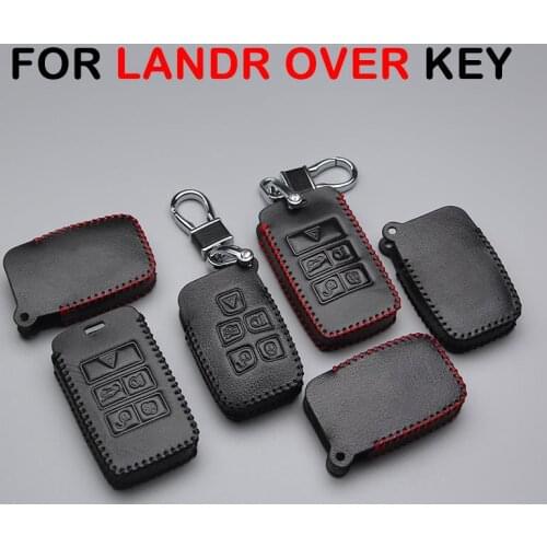 Genuine Leather Car Key Case Cover For Land Rover Freelander 2 3 Range Rover A8 A9 Protective Key Shell Holder Car Accessories