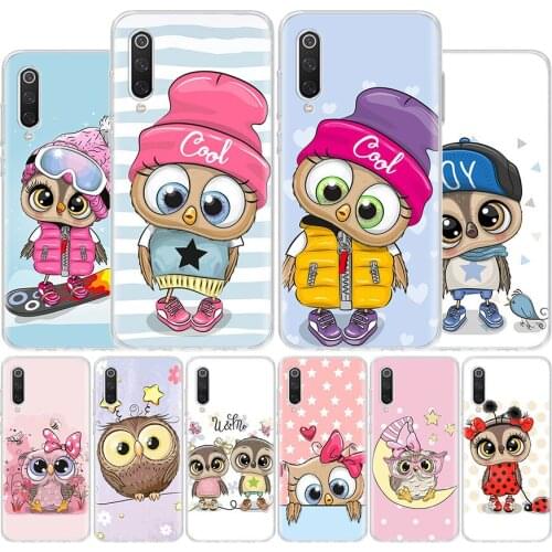 Cute Owl Hearts Lover Christmas Candy Cover Phone Case For Xiaomi Redmi Note 9 9S 8T 8 7 6 5 9A 5A 6A 7A 8A 4X K20 K30 S2 Pro Lu