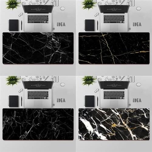 Gaming Mouse Pad Large Mouse Pad PC Gamer Computer Mouse Mat Big Mousepad Keyboard Desk Mat Black Gold Marble XXL Mause Pad
