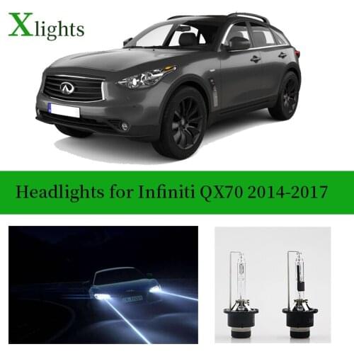 Xlights For Infiniti QX70 2014 2015 2016 2017 Xenon Bulb Headlight Lamp 12v Kit HID Lights Low High Beam Auto Car Accessories