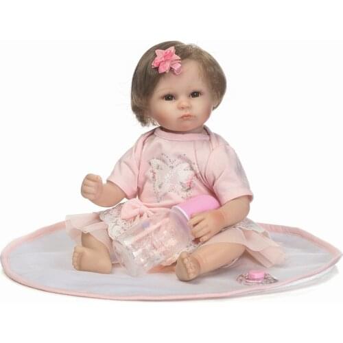 NPKCOLLECTION silicone reborn dolls 16"40CM newborn babies girl dolls real true looking soft touch bebe alive bonecas reborn