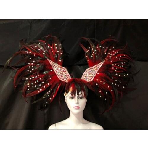 Latin dance Samba accessories Fashion exquisite headdress feathers Delicate dance shows accessories