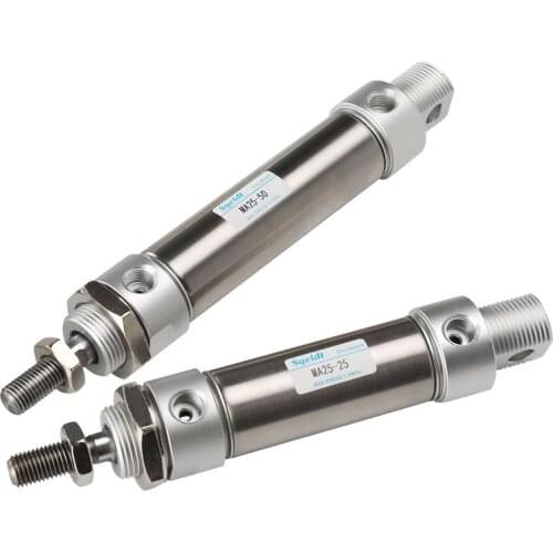 Small Pneumatic Stainless Steel Mini Cylinder MA16/20/25/32/40 50X 75X 100*125*150 S