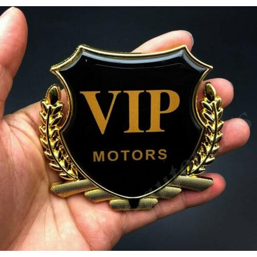 Metal VIP MOTORS Luxury JDM JP Car Trunk Window Emblems Badge Decal Sticker