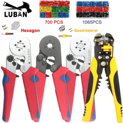 HSC8 6-4 6-6 Multifuncional crimppring tools crimppers new model hexagon quadrilateral for VE connectors