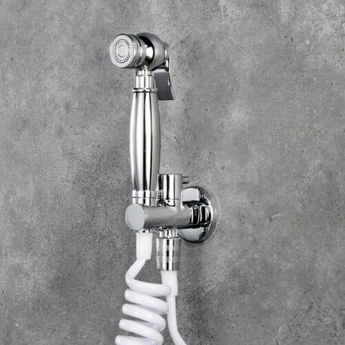 All brass Toilet Hand held Bidet faucet set ,Diaper Sprayer,Shower Shattaf Bidet Spray with 1.5m hose brass valve holder