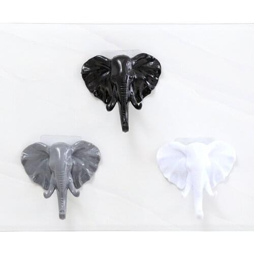 New Animal Key Hooks for Wall Hook Nail-free Seamless Hook Living Room Wall Decoration Wall Hanging Elephant Hook Keys Holder