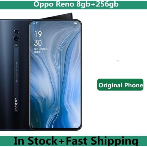 Original Oppo Reno 4G LTE Mobile Phone Snapdragon 710 Android 9.0 6.4" AMOLED 8GB RAM 256GB ROM 48.0MP Fingerprint Face ID OTA
