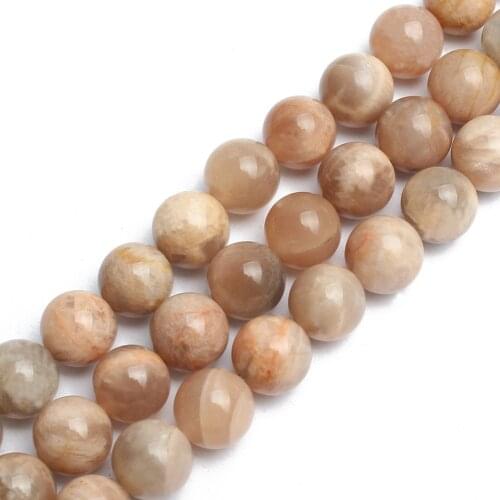 Pick Size4 .6.8 .10MM (AAAA)Natural pretty Sun Stone Round Loose Beads For Jewelry DIY Making Bracelet 15.5"/Strand F00198