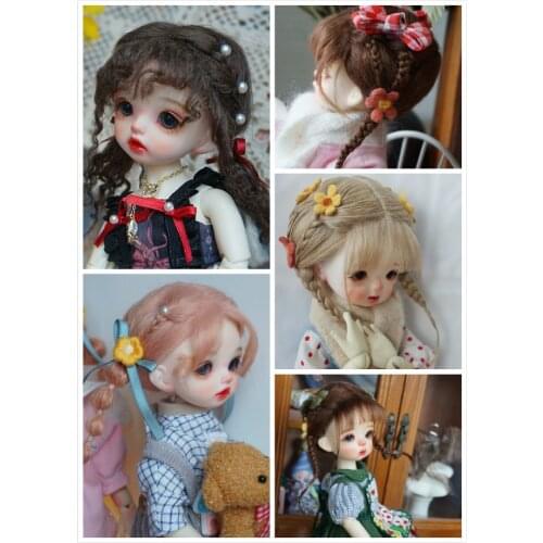 Doll wig for 1/4 , 1/6 ,1/8 BJD doll,OB11 doll Handmade
