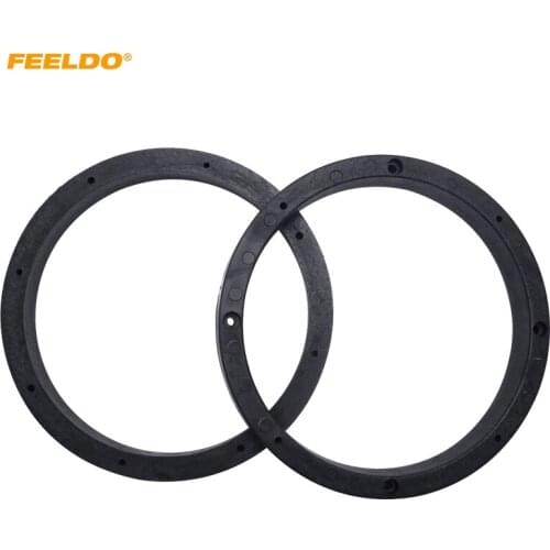 FEELDO 2pcs 6.5 inch Solid Universal Car Stereo Audio Speaker Spacer Adapter Hold Refitting Mat for All Cars Anti-Slip Mat