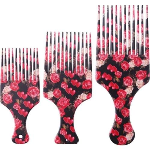 1pc Hair Comb Hair Fork Comb Insert Hairdressing Curly Hair Brush Wide Teeth Massage Comb Hairbrush Styling Tool for Men & Women