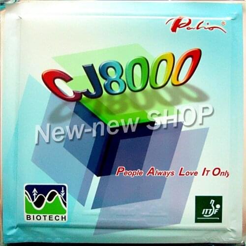 Palio CJ8000 (BIOTECH) Pips-In Table Tennis (PingPong) Rubber with Sponge (Hardness: 42-44)
