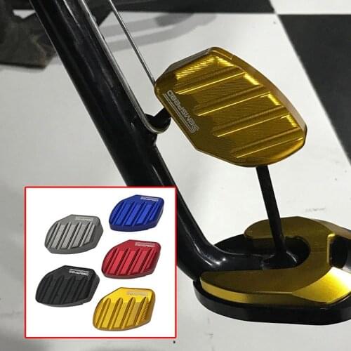 SEMSPEED Motorcycle CNC Flat Foot Side Stand Extension Kickstand Pad Plate Support For YAMAHA NMAX 155 150 125 2015-2019