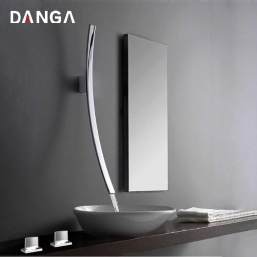 70cm Bathroom Faucets Waterfall Sink Tap Concealed Faucet Basin Water Faucet Vanity Faucet Hot and Cold Water Tap Bath Mixer