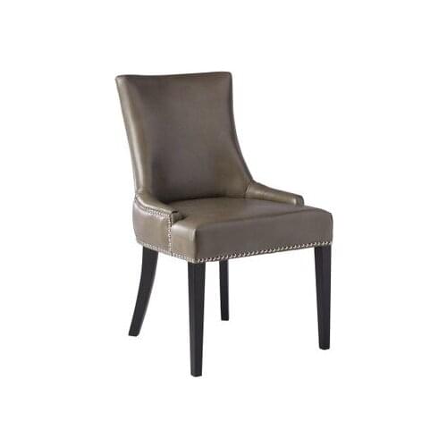 New Chinese hot style restaurant chair wood frame PU leather interior furniture cafe lounge chair