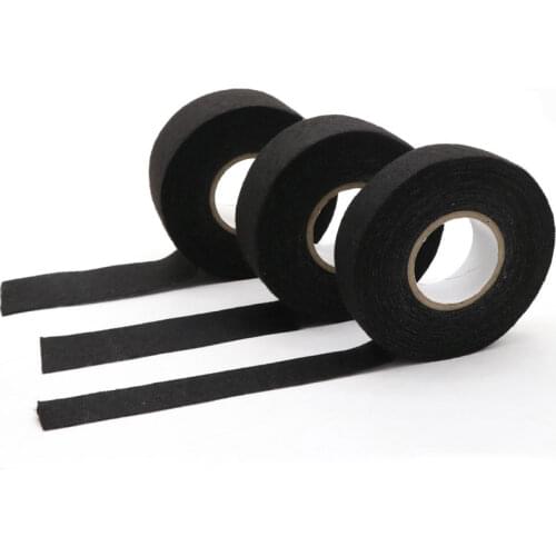 15M Width 9/15/25/40/50mm Heat-resistant Flame Retardant Tape Adhesive Cloth Tape For Car Cable Harness Wiring Loom Protection