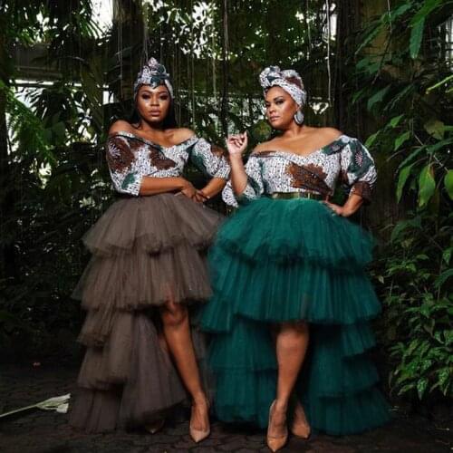 Unique Tiered Tulle Skirts Women Tutu Long Skirt High Low Lush Puffy Mesh Maxi Prom Party Skirt Plus Size Custom Made Saia