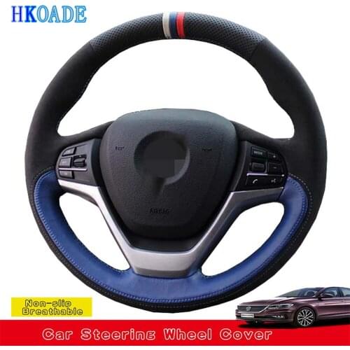 DIY Hand-stitched Soft Suede Leather Car Steering Wheel Covers For BMW F20 2012-2018 F45 2014-2018 F30 F31 F34 2013-2017 F32