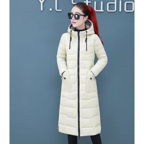 Women Winter Long Female Parka Large Size Jacket Both Sides Can Be Worn Hooded Fur Collar Parka Plus Size 3Xl 4Xl Long
