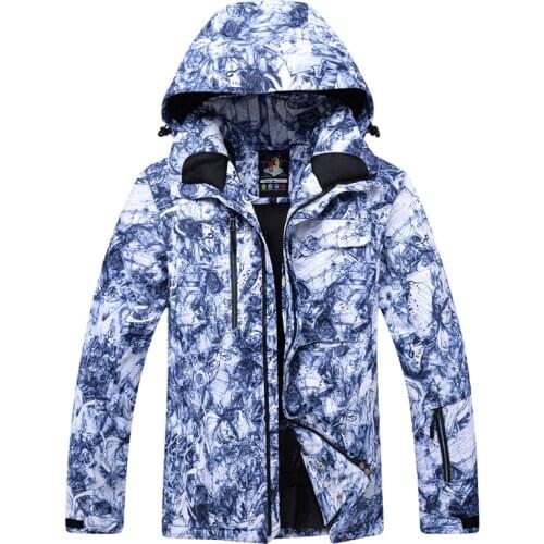 Winter Ski Jacket Mens Outdoor Sports Windproof Waterproof Thick Snowboard Tops -30 Degrees Warm White Jacket Free Shipping