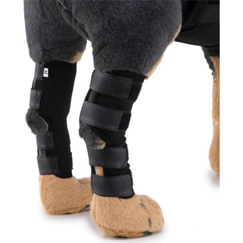 1 Pair Protect Dog Canine Rear Leg Hock Joint Wrap Wounds Support Brace Protector Breathable Injury Recover Legs Dog