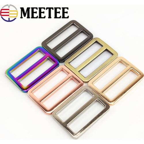 4/10/30pcs 32mm Webbing Straps Metal Slider Tri Glide Adjuster Buckles Bag Shoes Belt Clasp Hooks DIY Leather Accessories F4-4