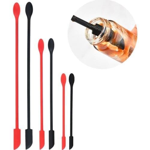 10 Sets(3 Pcs/set) 2 In 1 Mini Silicone Spatula Spoon Last Drop Bottle Scraper for Jar Beauty Tool Kitchen Accessories X2
