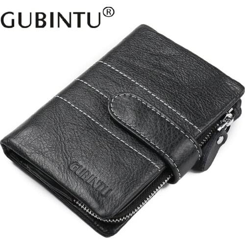100% Genuine Leather Wallets with Removable Zipper Coin Pocket Cowhide Male Purse Genuine Leather Wallets for Men