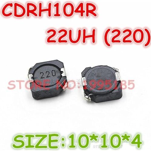 20Pcs/Lot CDRH104R 22UH (220) CD104 Size 10*10*4 MM Shielding Inductive Power/SMT Inductance/inductor