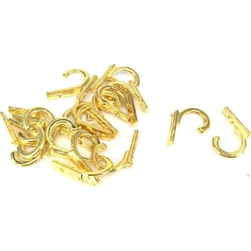 30pcs 8*22*21mm Golden Color Mini size Hat Coat Clothes Towel Robe Bath Hooks Wall Door Hanger