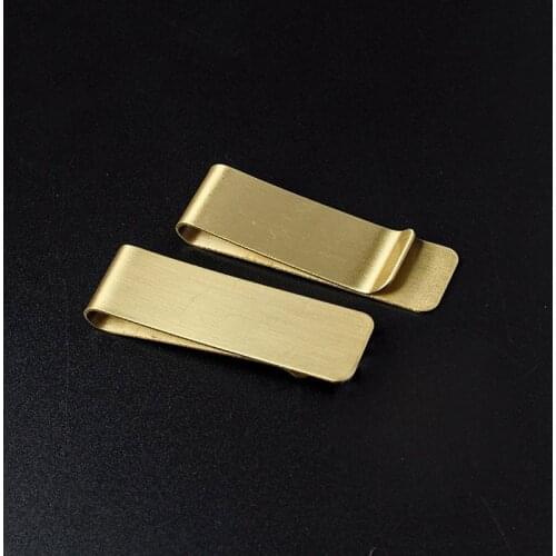 20pcs Brass Metal Money Clip Portable Dollar Cash Clamp Holder Bank Card ID Clip Business Banknote Folder