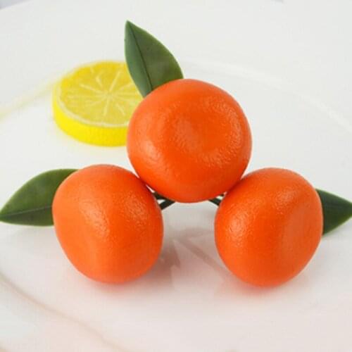 3Pcs Artificial Orange Simulation Fake Fruit Party Decor